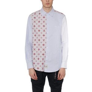 ARIES Paneled Mixed Pattern Button-Up Shirt Men MULTICOLOR Shirts